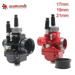 Alconstar- Black/Red 4 Stroke Motorcycle PHBG Racing 17mm 19mm 21mm Carburetor Carb Fit 50cc-100cc Scooter Moped GY6 BWS125 XMAX