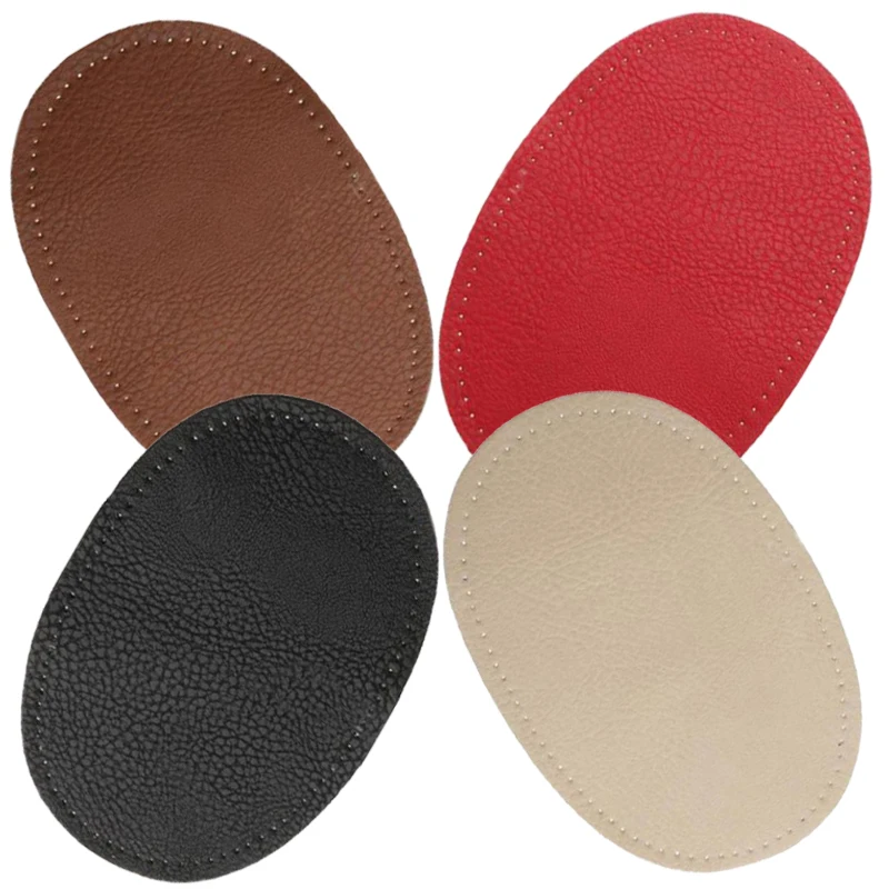 

10pcs Patch with Pin Hole DIY Oval Soft Cow Leather Sheet for Hat Sofa Cardigan Clothes Bag Handbag Sewing Accessories 14*9cm