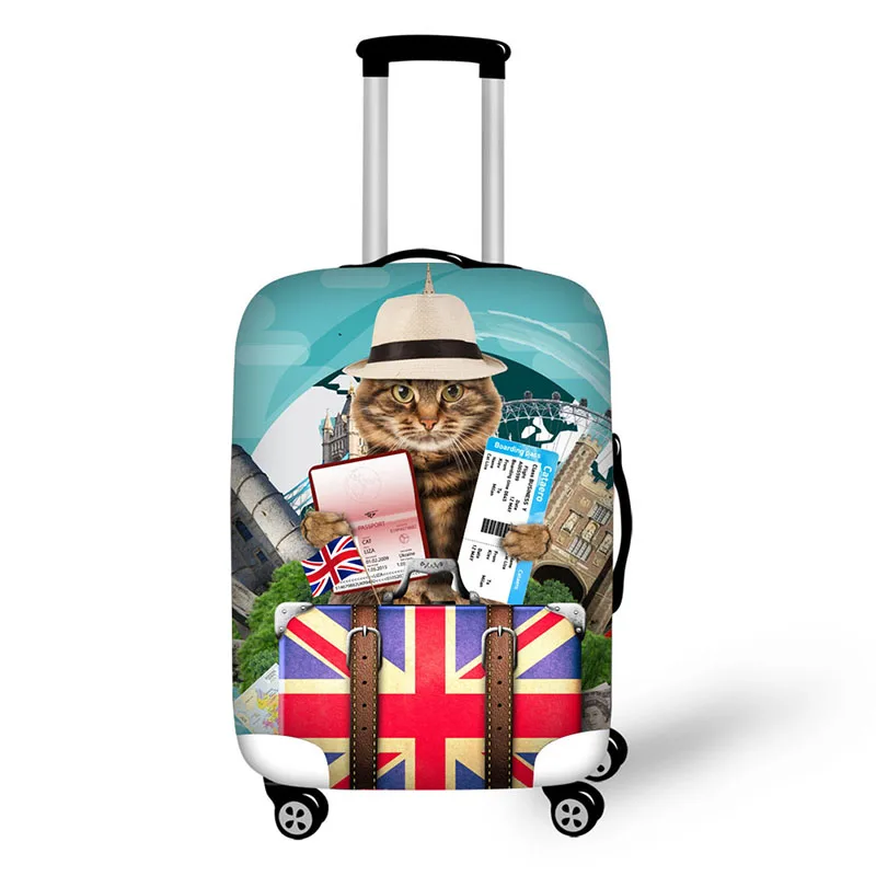 

3D Animal travel print travel luggage suitcase protective cover stretch waterproof portable luggage covers rain cover