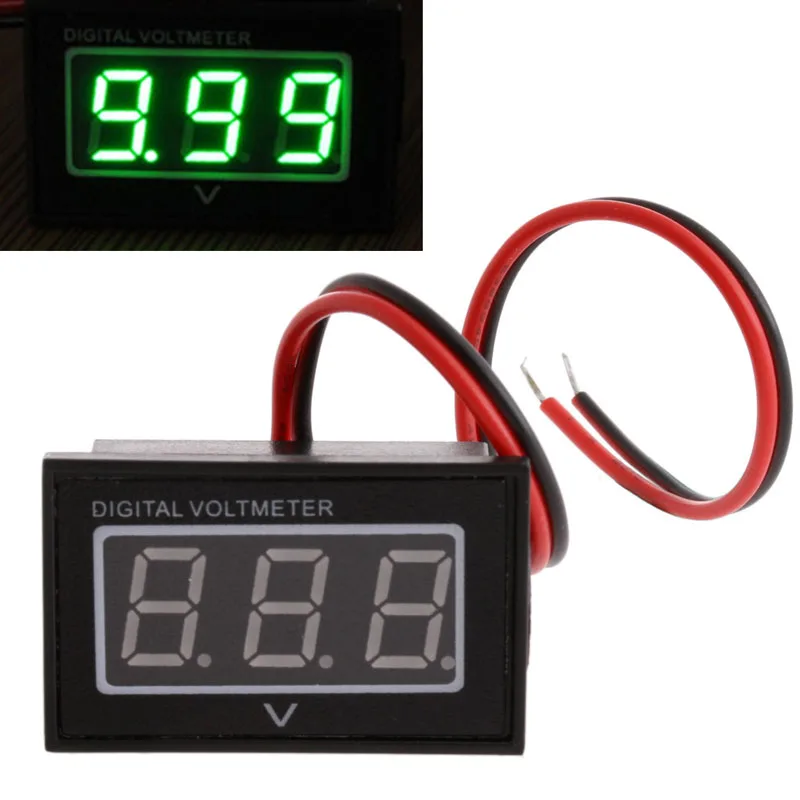 DC 3.0-30V Waterproof Battery Meter Auto Car Gauge Digital Voltmeter LED Blue