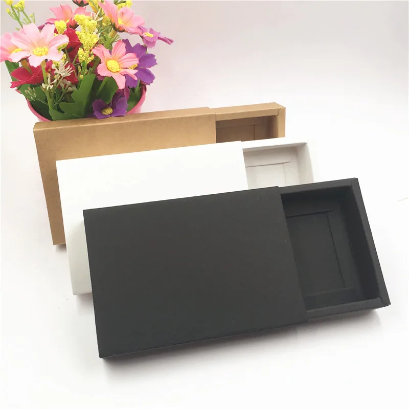 20 pcs Drawer Gift Boxes Kraft Brown Handmade Soap Packaging Boxes Party Storage box For Jewerly/Candy/Handicraft