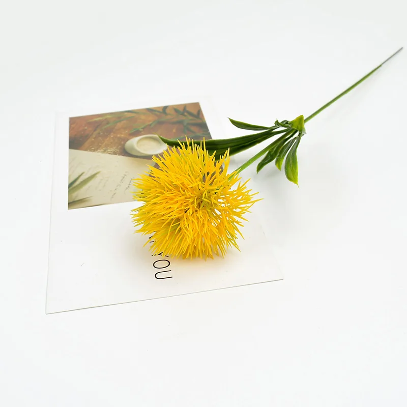 1/3/5 Stücke Grün Löwenzahn Künstliche Blumen 25 cm Kunststoff Gefälschte Blumen Pflanzen Für Wohnkultur Party liefert Hochzeit Dekoration – Detail 7