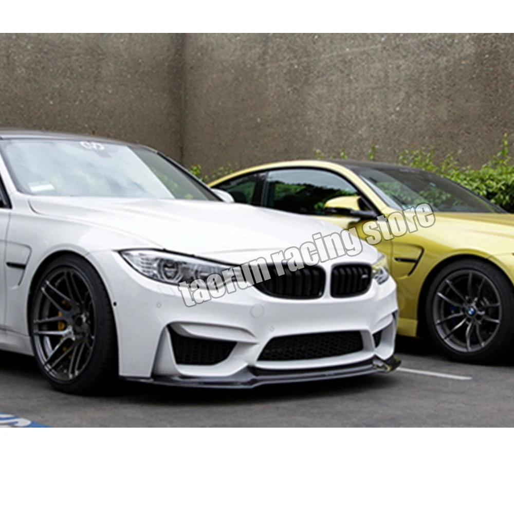 V Style Carbon Fiber Front Bumper Chin Lip for BMW F80 M3 F82 F83 M4 2014 - 2020