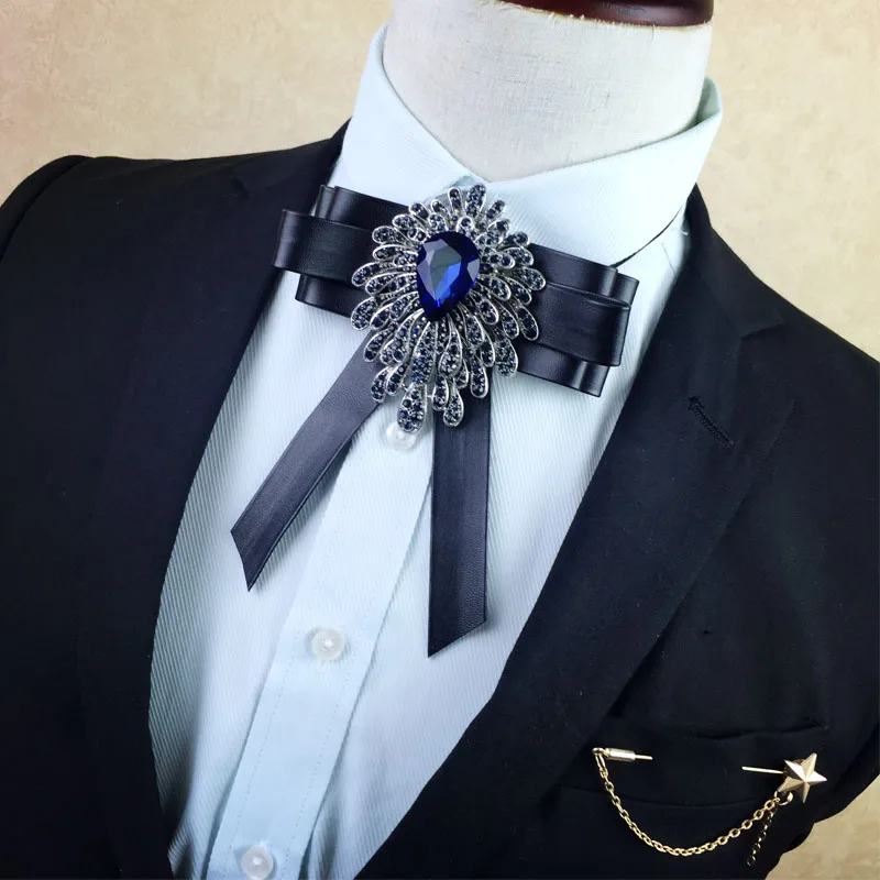 Men's Necktie For Men 2024 Vintage Bowtie Pajaritas Diamond Wedding Ties Men Accessories Necktie Butterfly Cravate Pour Homme