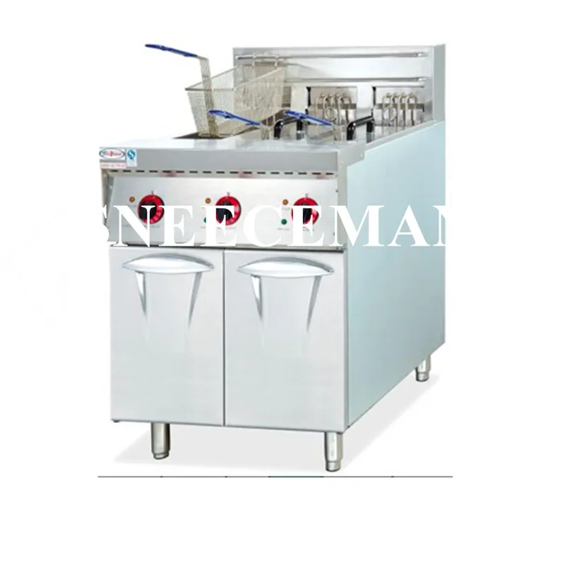 52L Electric Vertical single cylinder double screen electric fryer maker commercial stainless steel deep fryer machine