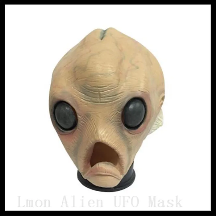 

Free shipping Cosplay Alien Mask, Big Eyes Horrible Terrestrial Party Horror Rubber Latex Full Masks For Costume Party Cosplay