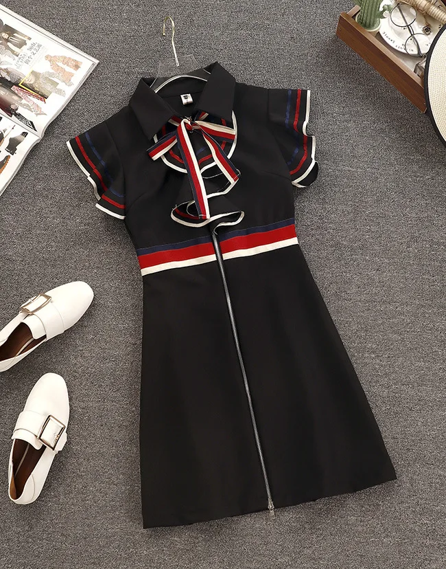 

summer new chic waist slim ruffled dress teenager dress flying sleeve big kids girl clothes dresses
