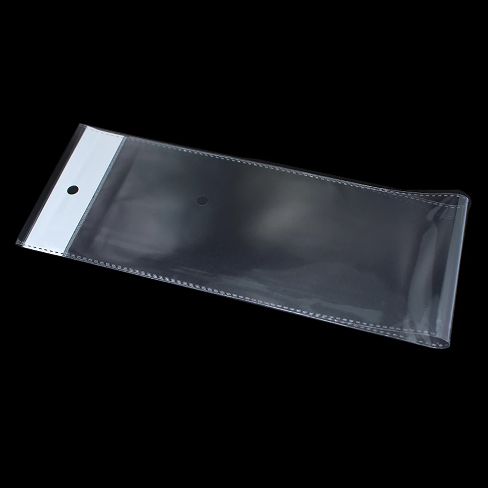 10.5x58cm Clear OPP Bag Self Adhesive Plastic Package Bags For Hair Extensions Package Hairpiece Display Poly Pouch 200pcs/ Lot