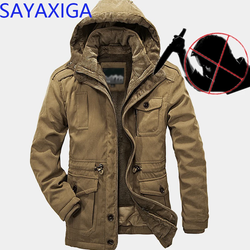 

Self Defense Security Clothing anti-cut Men Fleece Jacket Coat Anti-stab Stealth Defense Tactic anti knife safeTactical Overcoat