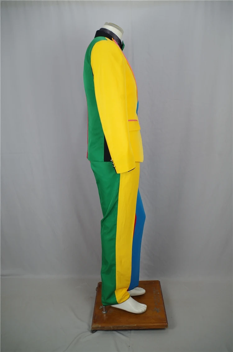Irregular Colorful Men\'s Suits Magician Clown Performance Stage Outfits Nightclub Male Singer Host Blazers Pants Suit DS Costume