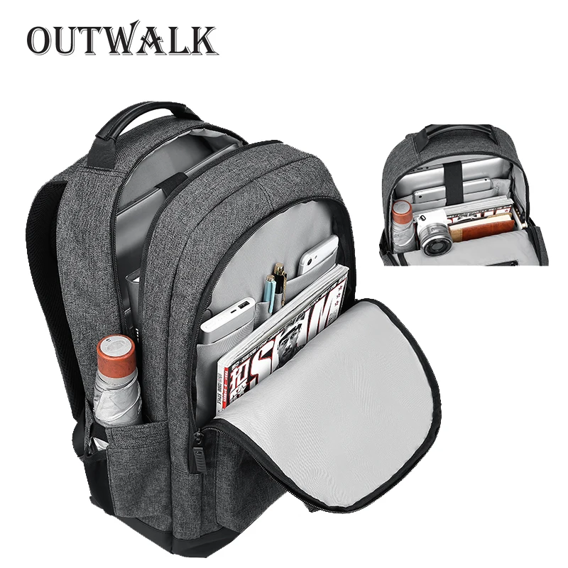 OUTWALK USB Design Backpack Book Bags for School Backpack Casual Rucksack Daypack Oxford Canvas Laptop Fashion Man Backpacks