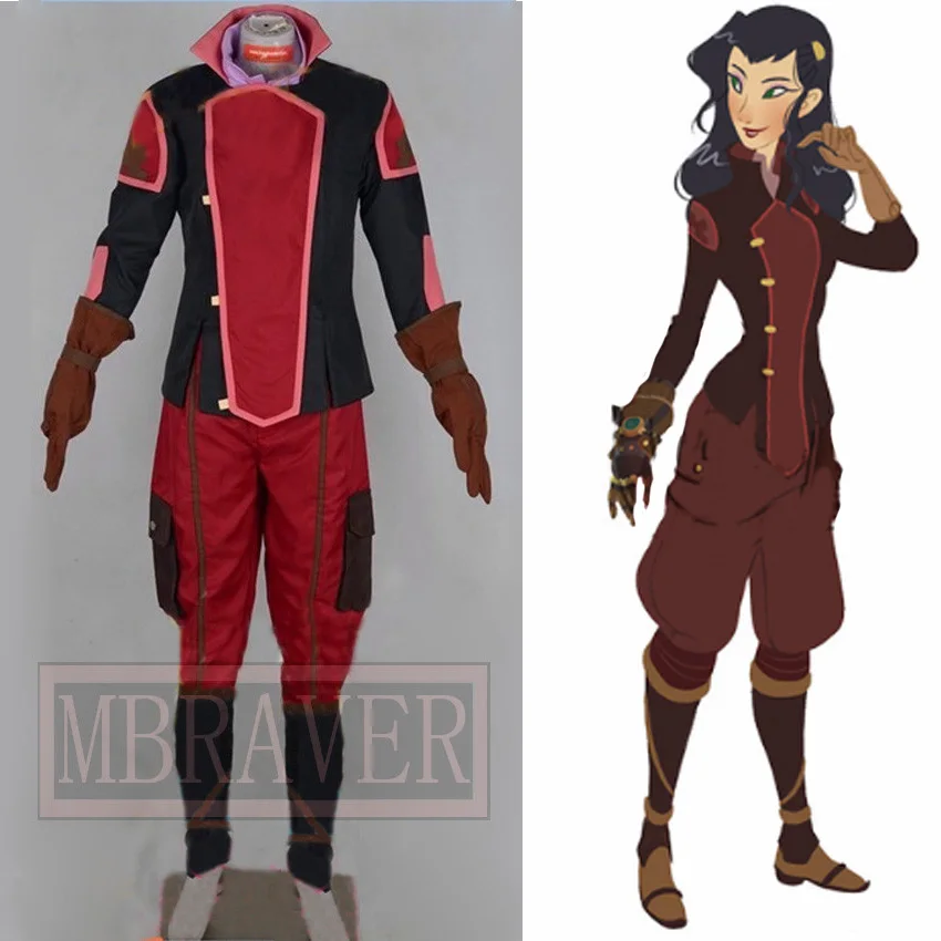 

TOP Quality Avatar The Legend of Korra Asami Sato Uniform Cosplay Costume Full Outfit Adult Size