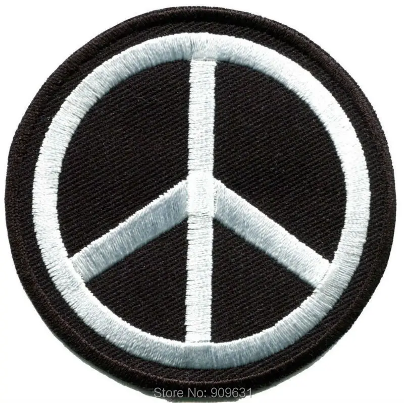 Peace sign hippie retro boho flower power weed love applique iron-on patch