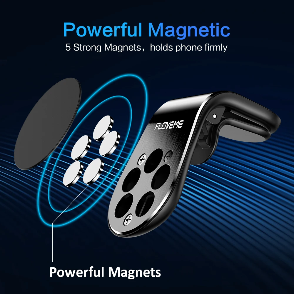 FLOVEME Pemegang Telepon Mobil Magnetik Di Dalam Ventilasi Udara Mobil Dudukan Penyangga Ponsel Magnet untuk Aksesori Ponsel iPhone 12 11