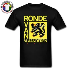 Men's Cool Tee Shirt Homme Tour of Flanders Logo T Shirts 100% Cotton Men T Shirt Geek Tops Shirts 2019 Newest Designer