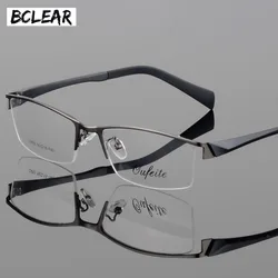 BCLEAR New myopia glasses men's fashion business casual half frame glasses frame fashion optical eyeglass 2493