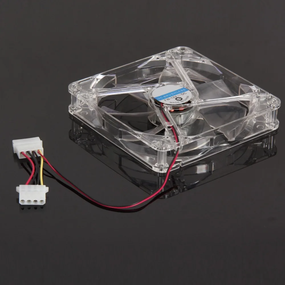 120*120*25 мм, красный светодиод, 12 В постоянного тока, 4 контакта, компьютерный чехол для ПК, радиатор, охлаждение процессора, светодиодная подсветка вентилятора, 10% об/мин, вентилятор 2200 PC