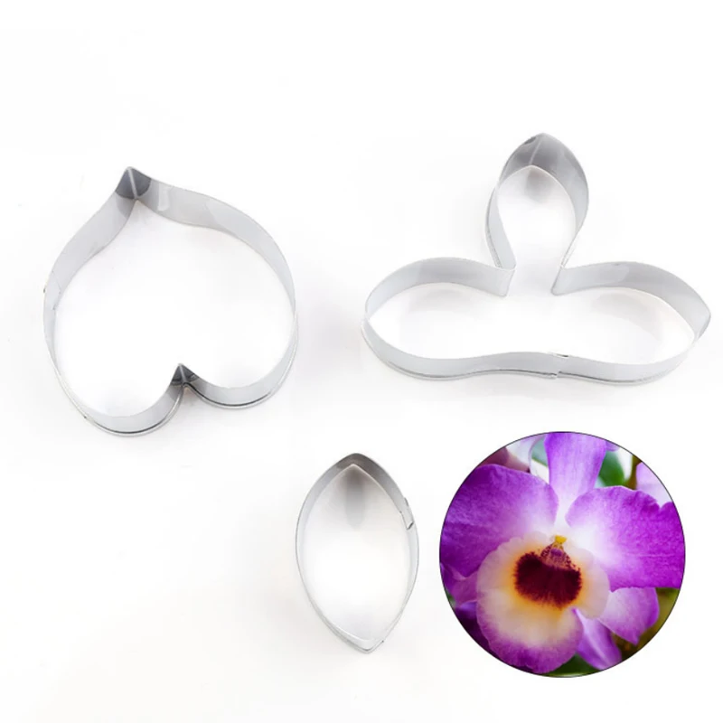 Dendrobium Petals Stainless Steel Cookie Cutter Pastry & Biscuit Baking Cutter Cake Decoration Tool Cupcake Mold Fondant Tools