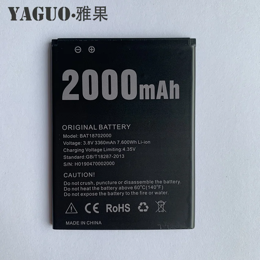 

DOOGEE X50 Battery Replacement BAT18702000 2000mAh Large Capacity Li-ion Backup For X 50 Smart Phone