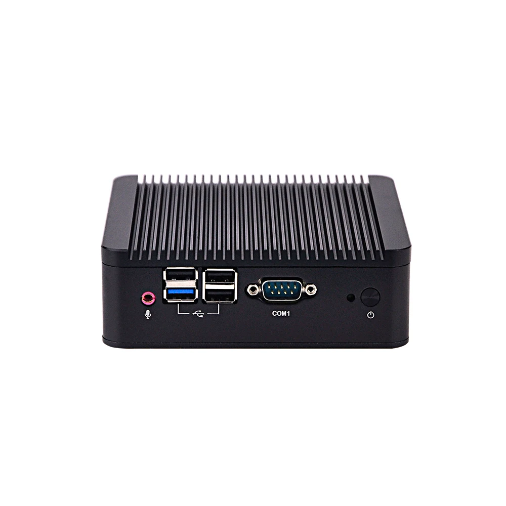 Qotom Mini PC Baytrail  j1900,4 COM Industrial micro pc 2 ethernet x86 Fanless Desktop Industrial Mini Computer