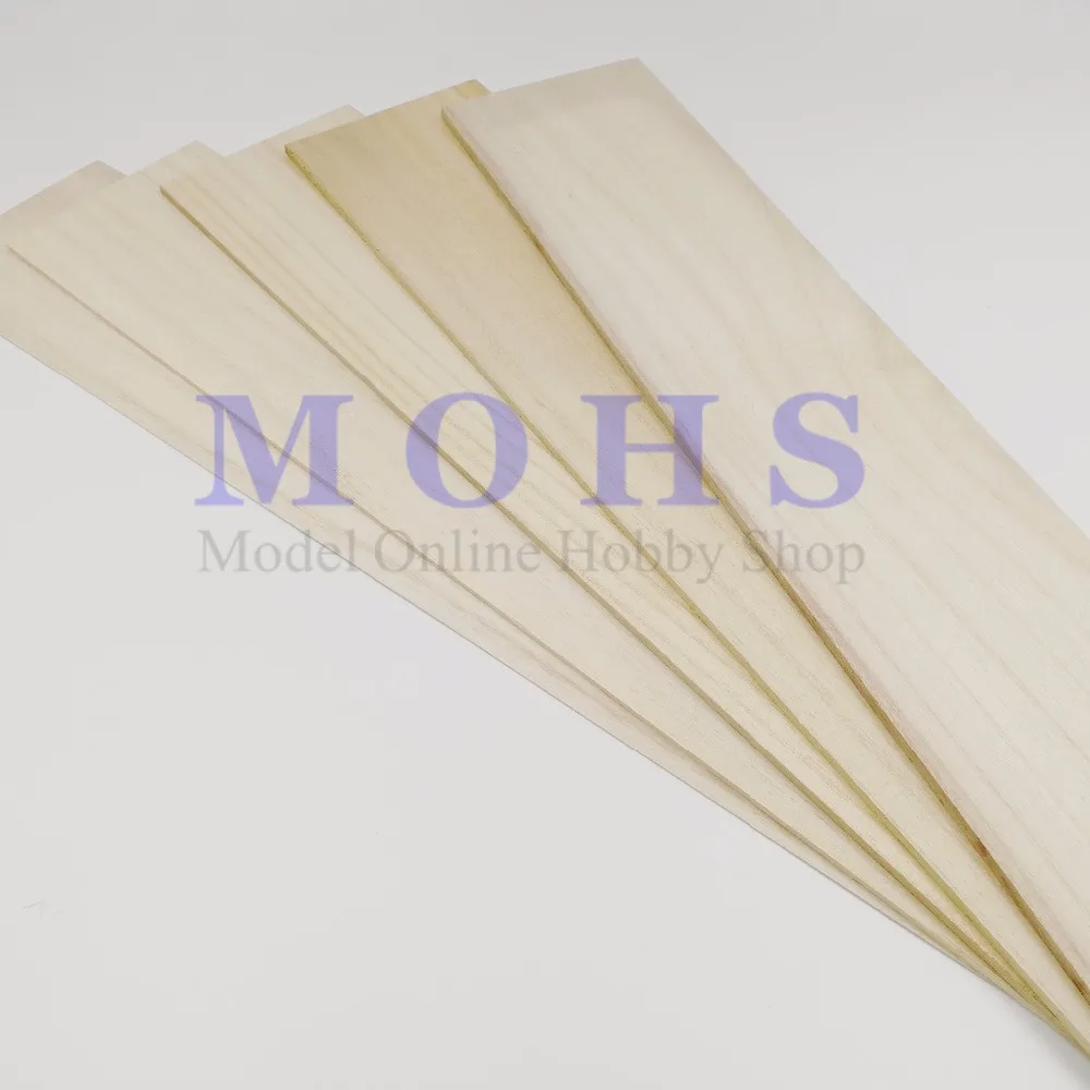 paulownia wood sheet paulownia  plate 500mm x 100mm 1mm ~ 10mm thickness RC airplane building repairing DIY model paulownia wood