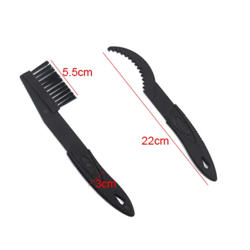 2pcs Mountain Bike Bicycle Chain Brush Crankset Cleaning Cleaner Scrubber Tool Road Bike Cycling Cleaning Kit