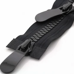 20/60/70/80/90/100/120/150cm 8# & 15# double opening black&white resin zipper for down jacket coats pocket double zipper sliders