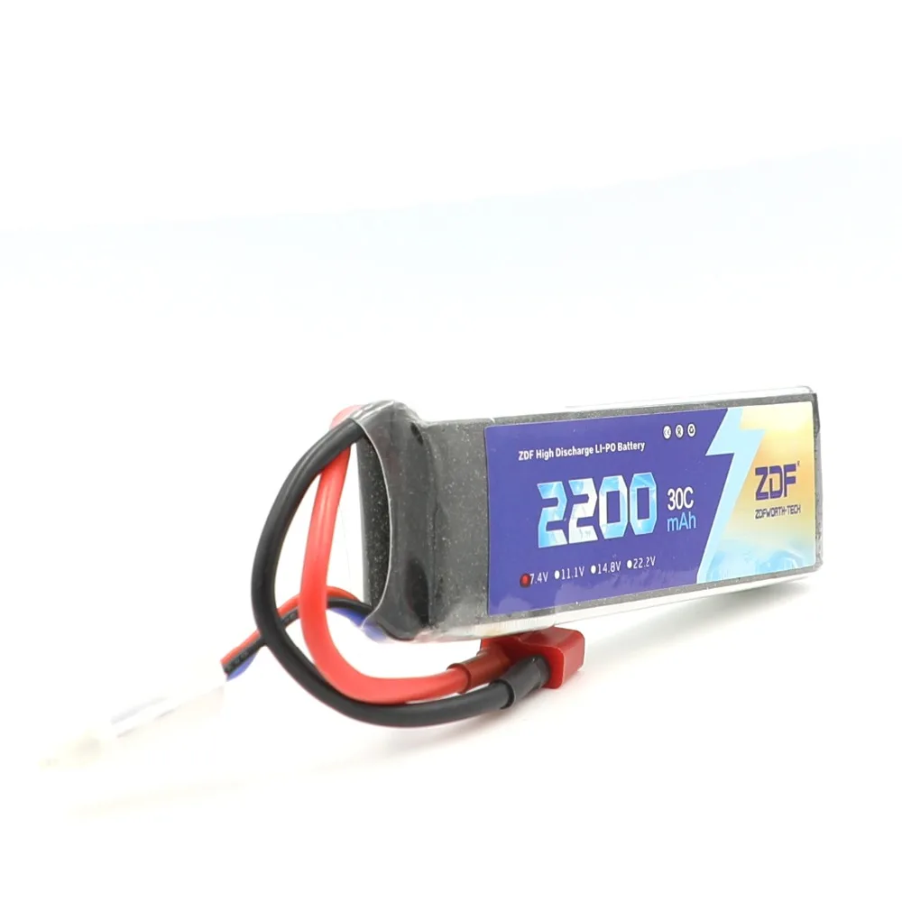 ZDF 7.4V 2200mAh 30C batteria Lipo 2S batteria LiPo batteria ai polimeri di litio per elicotteri RC batteria per auto RC Drone