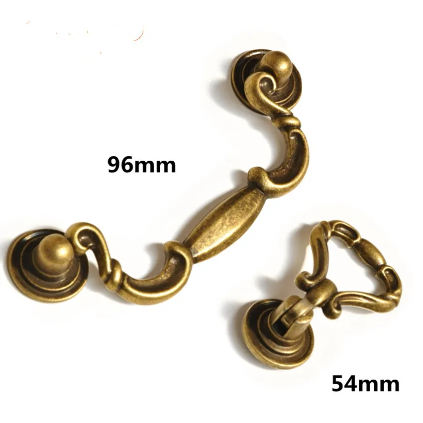 

96mm vintage shaky pendant furniture handles bronze cabinet drawer pulls knobs antique brass shoe cabinet bedside table knobs