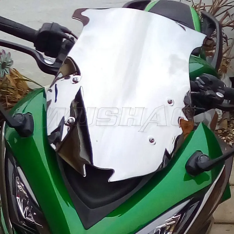 Motorcycle Double Bubble Windshield WindScreen Screen For 2017 2018  2019 Kawasaki Ninja 1000 Z1000 Z 1000 SX Z1000SX Iridium