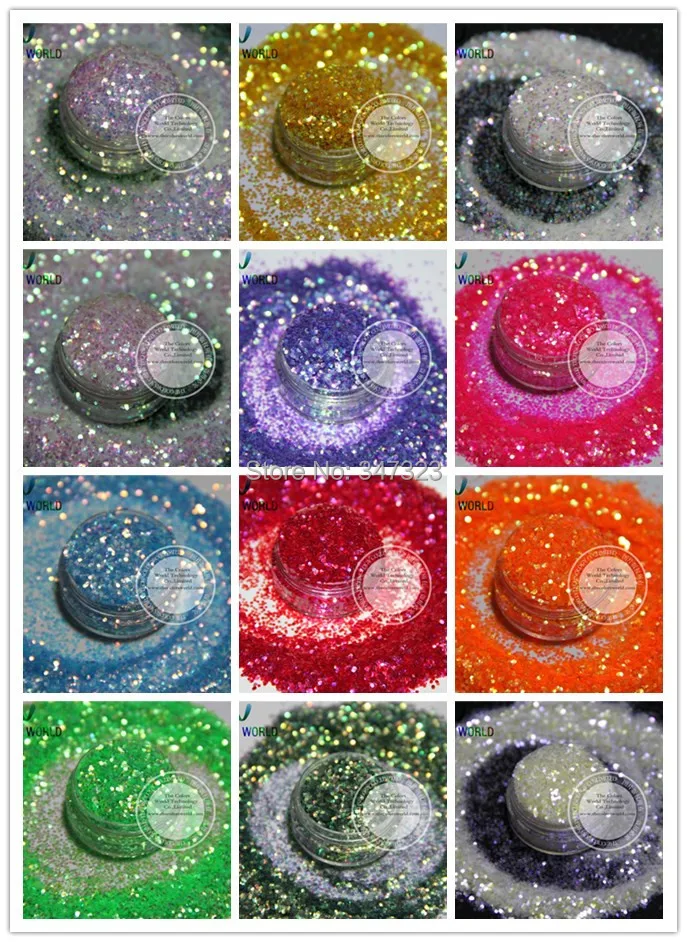 Sprinkling Iridescent Rainbow Colors glitter spangles  for nail design and Art and Craft  DIY decoration