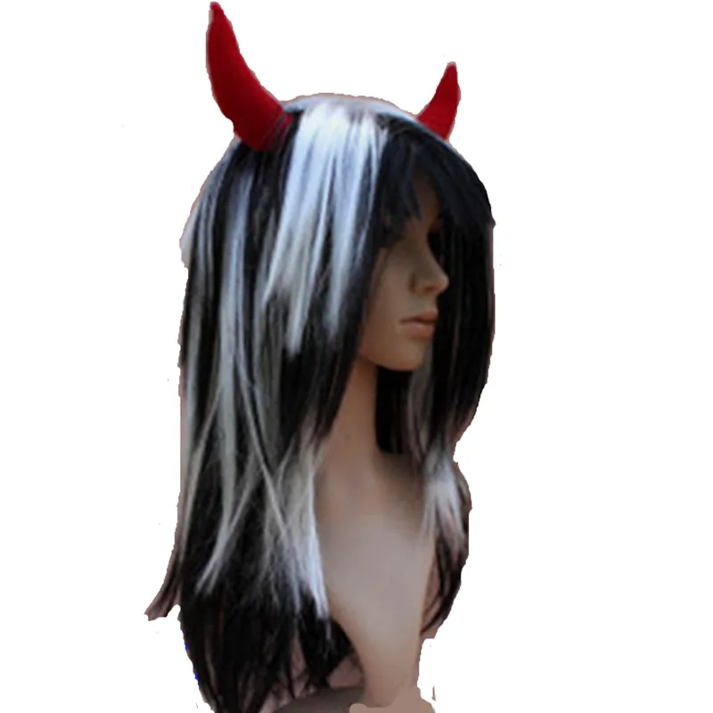 Synthetic Hell Devil Cosplay Headwear Halloween Demon Anime Costumes Carnival Christmas Purim Stage Show Nightclub Party Dress