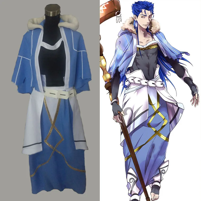 

Fate Stay Night FGO Cu Chulainn Caster Custom Size Uniforms Cosplay Costume Free Shipping