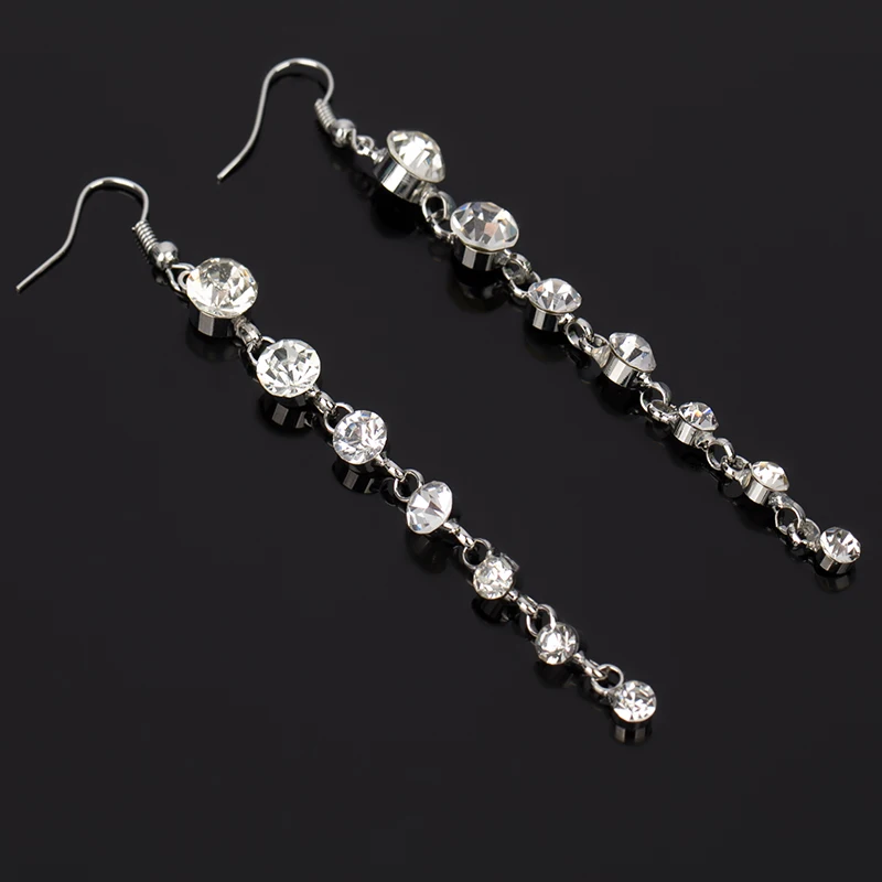 YFJEWE New Fashion Star Style Rhinestone Tassel Earrings For Women Vintage Long Crystal Earrings Wedding Gifts#E086