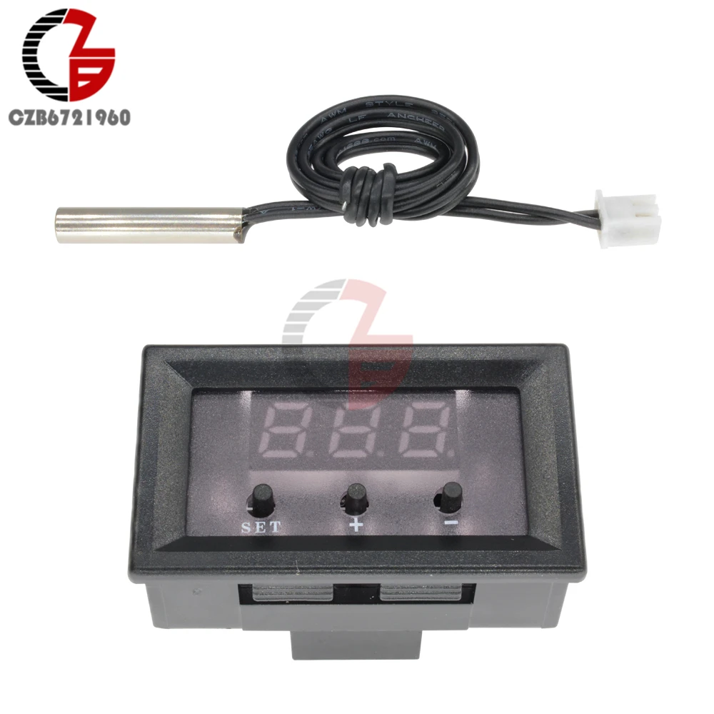 W1209 12V LED Digital Regolatore di Temperatura del Termostato Termometro Auto Incubatore Termoregolatore Misuratore di Temperatura NTC Sensore