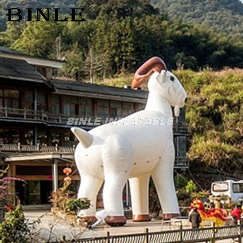 Custom made advertising large replica inflatable ram model white inflatable goat sheep for sale