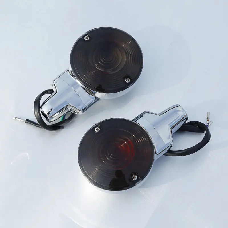 Motorcycle Front Flat Turn Signal For Harley Softail Classic Heritage FLSTC 1999-2017 Touring Road King 2001-UP