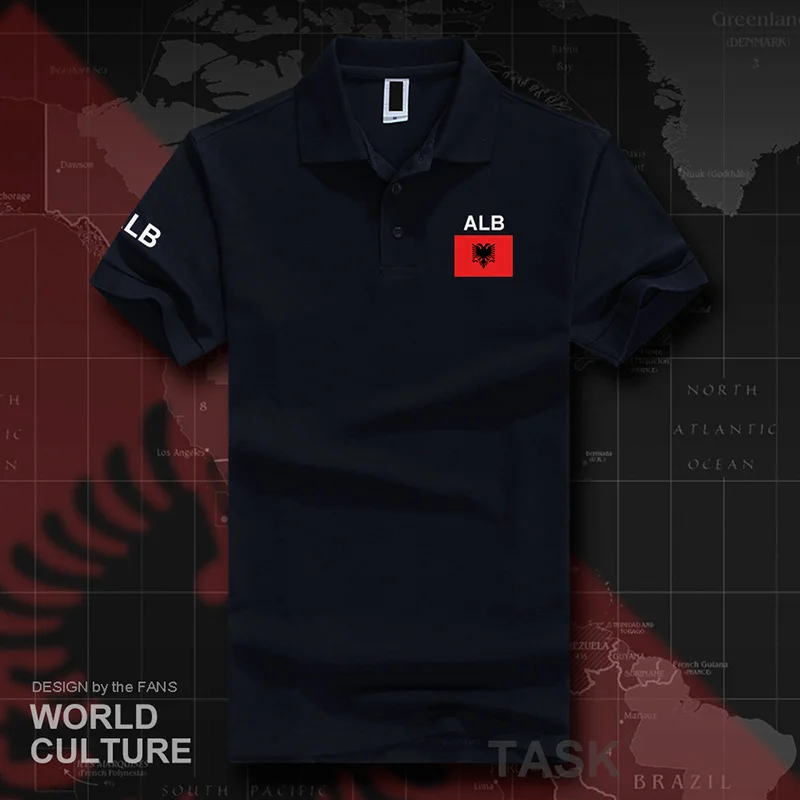 Republic of Albania ALB Albanian polo shirts men short sleeve brands printed for country 2017 cotton nation team flag casual