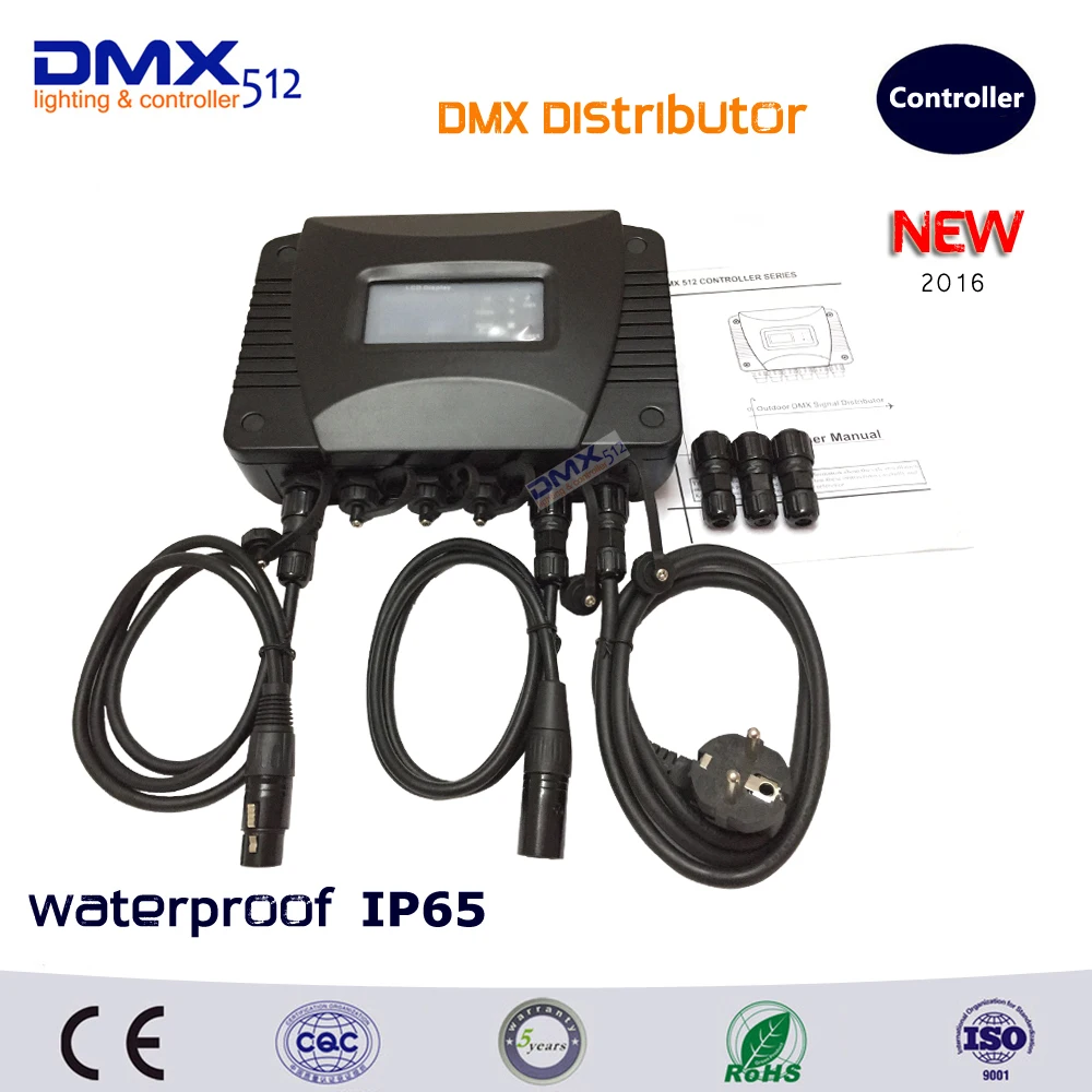 

COLORNIE New Arrival!! Outdoor Waterproof IP65 DMX Distributor Stage Lights Signal Amplifier Splitter DJ Lighting DMX512