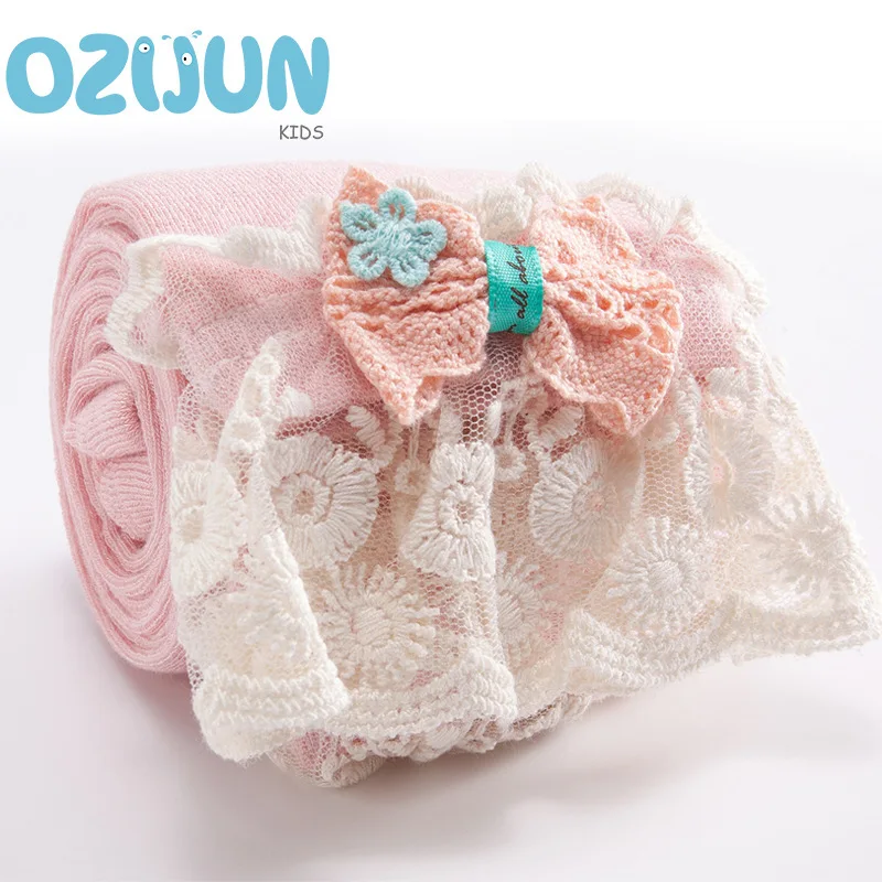 Spring Autumn Children Girls Cotton Pants Lace Butterfly Princess Kids Baby Comfortable Leggings