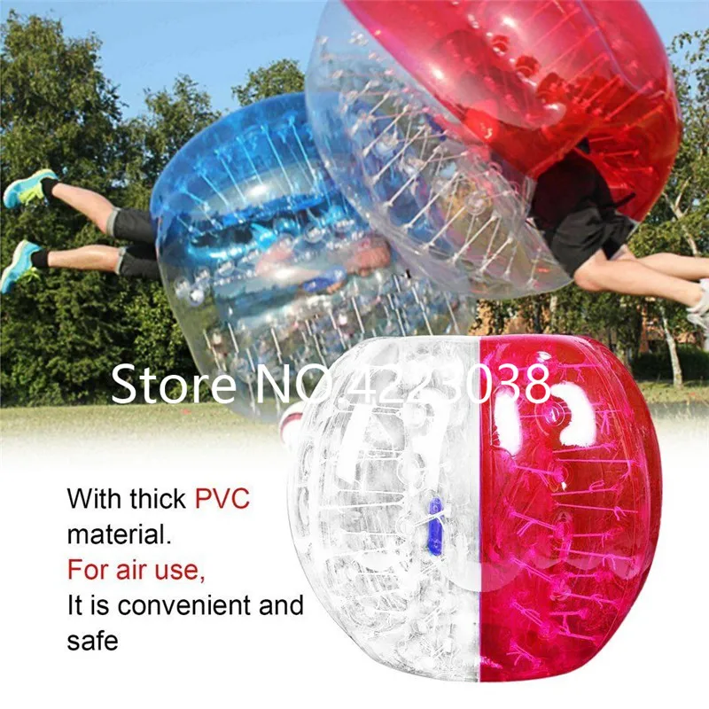 Kostenloser Versand 1,7 m größe 0,8mm PVC materia stoßstange ball l blase ball verwenden für spiel im freien sport spiel zorb aufblasbare