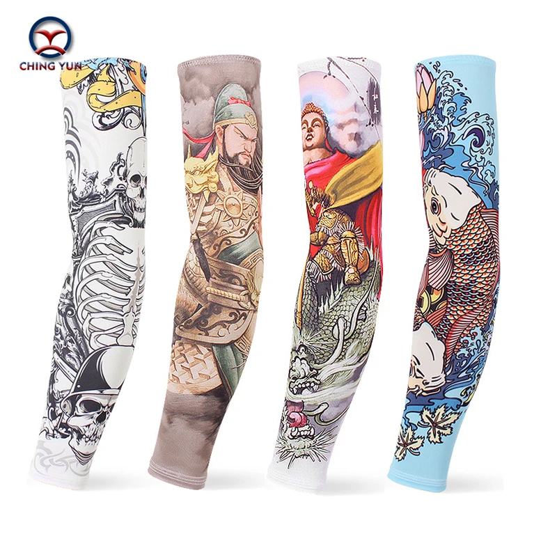 CHING YUN New Imitation Tattoo Arm Sleeve Fashion Tattoo Sleeves Arm Warmer Unisex UV Protection Outdoor Temporary 2-piece set03