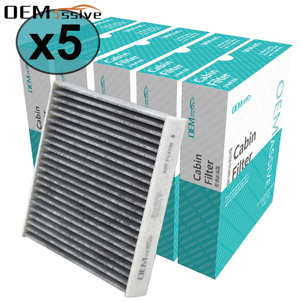 5x Car Accessories Pollen Cabin Air Filter For Honda City Civic X CR-Z Fit 3 4 HR-V Insight 2013 2014 2015 2016 2017 2018 2019