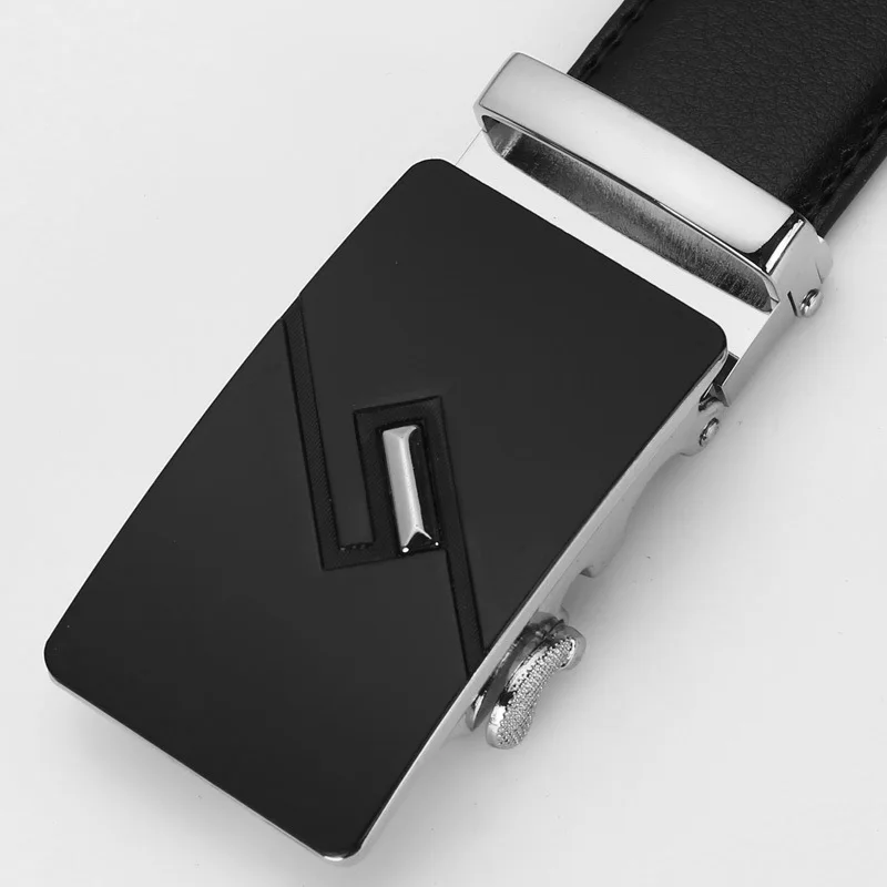 Cinto fivela automática couro legítimo, masculino
