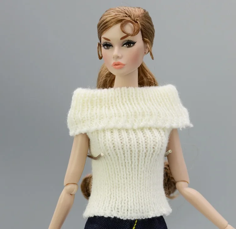 For Outfit Pullip Doll Accessories Princess Casual Suit Top Coat For 30 Cm Doll Clothes Sweater White Black Yellow 1/6