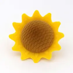 Caja de anillo de terciopelo de girasol amarillo, Cajas de Regalo para pendientes, embalaje para joyería, soporte de exhibición de compromiso de boda, venta al por mayor