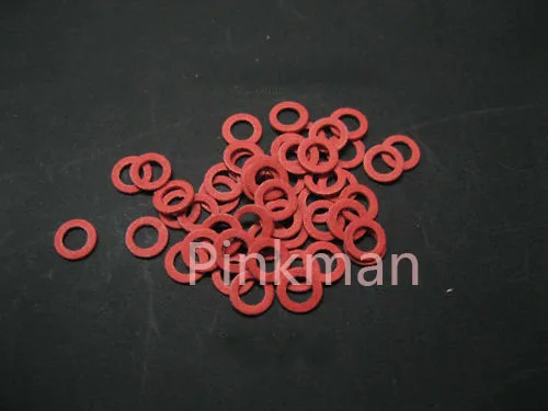 

1000 Pcs M3 3mmx7mmx1mm Red Insulating Fiber Washer