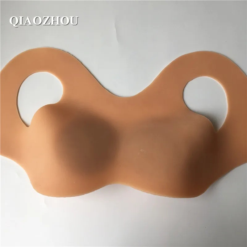 1000g Small B cup artificial breast form boobs real skin silicone breasts prosthesis beige tan skin