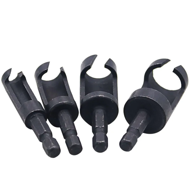 4pcs Carbon Steel Carpenter Woodworker Hole Wood Plug Cutter Cutting Power Tool Wooden Drill Bit Hex Shank 6mm 10mm 13mm 16mm