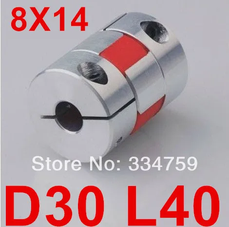 

ALL NEW 8mmx14mm Jaw Shaft Coupling Spider Flexible Coupling CNC part D30 L40